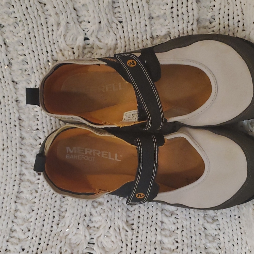 Merrell Women's White and Black Athletic Mary Jane Shoes